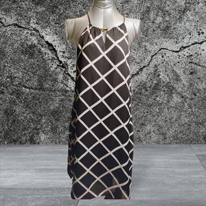 TAHARI ASL | ❣️ Black & White  Checked Halter Tunic Dress | EUC ✨ size 10